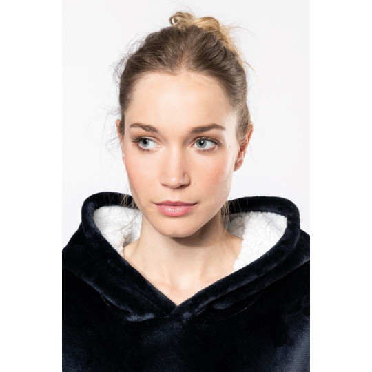 Plaid poncho unisexe Kariban