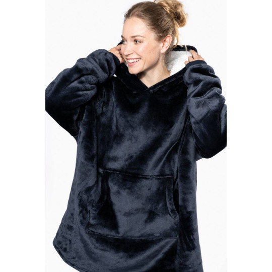 Plaid poncho unisexe Kariban