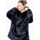 Plaid poncho unisexe Kariban