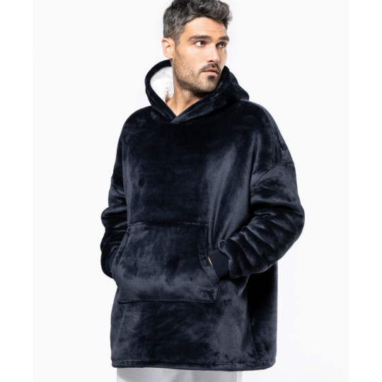 Plaid poncho unisexe Kariban