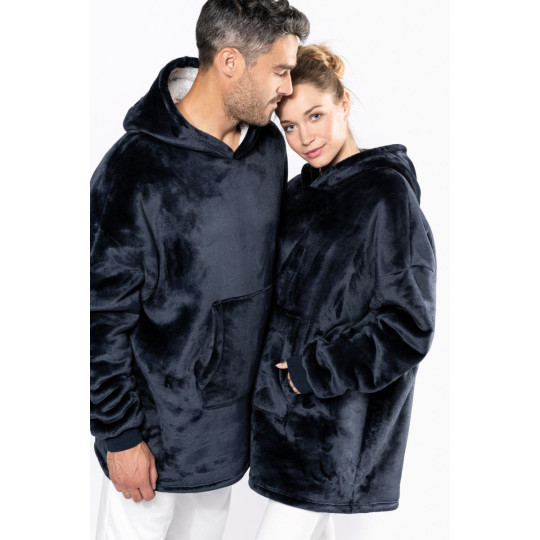Plaid poncho unisexe Kariban