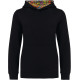 Sweat-shirt à capuche contrastée à motifs enfant unisexe Kariban