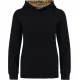 Sweat-shirt à capuche contrastée à motifs enfant unisexe Kariban