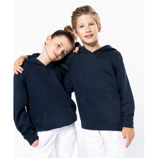 Sweat-shirt à capuche contrastée à motifs enfant unisexe Kariban