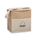 Sac isotherme en jute avec sangle en coton et poche frontale