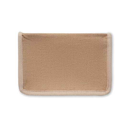 Sac isotherme en jute avec sangle en coton et poche frontale