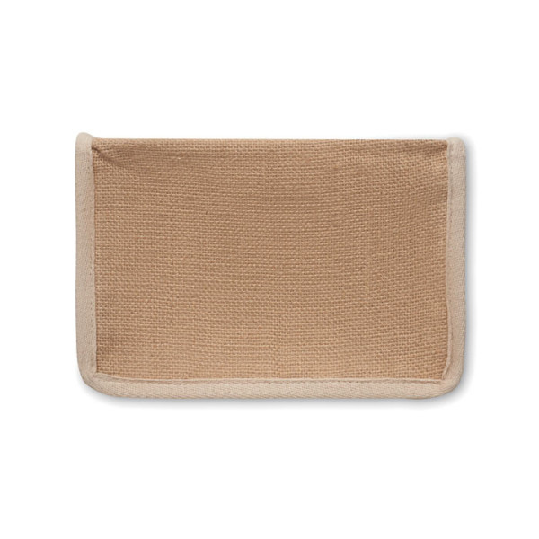 Sac isotherme en jute avec sangle en coton et poche frontale