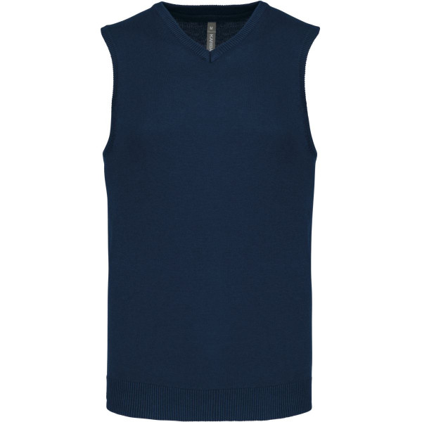 Pull col V sans manches Kariban