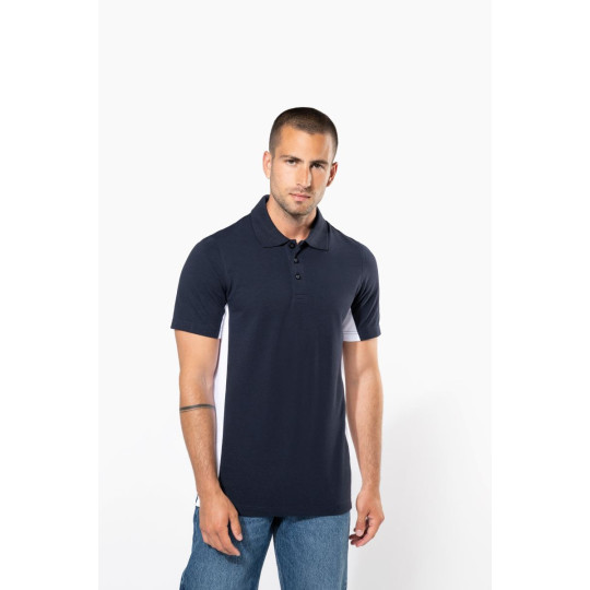 Polo piqué manches courtes bicolore homme Kariban