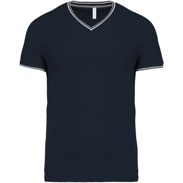 T-shirt maille piquée col V homme Kariban