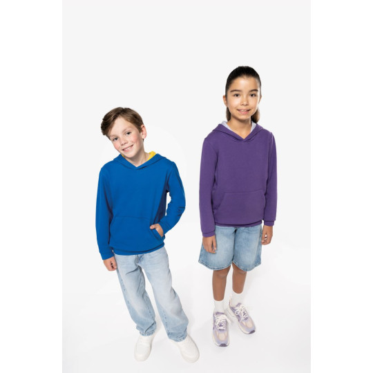 Sweat-shirt capuche contrastée enfant Kariban