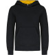 Sweat-shirt capuche contrastée enfant Kariban