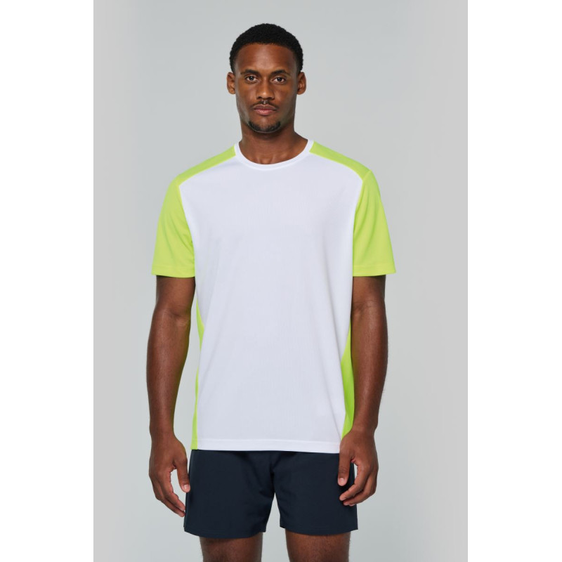 T-shirt de sport écoresponsable bicolore homme ProAct