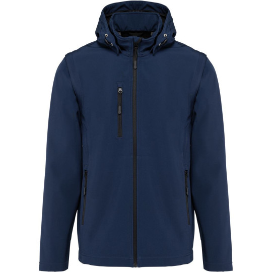 Veste Softshell 3 couches à capuche avec manches amovibles unisexe Kariban