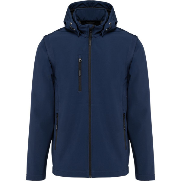 Veste Softshell 3 couches à capuche avec manches amovibles unisexe Kariban