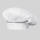 Toque Chef Avec Velcro Blanc Liseré Couleur